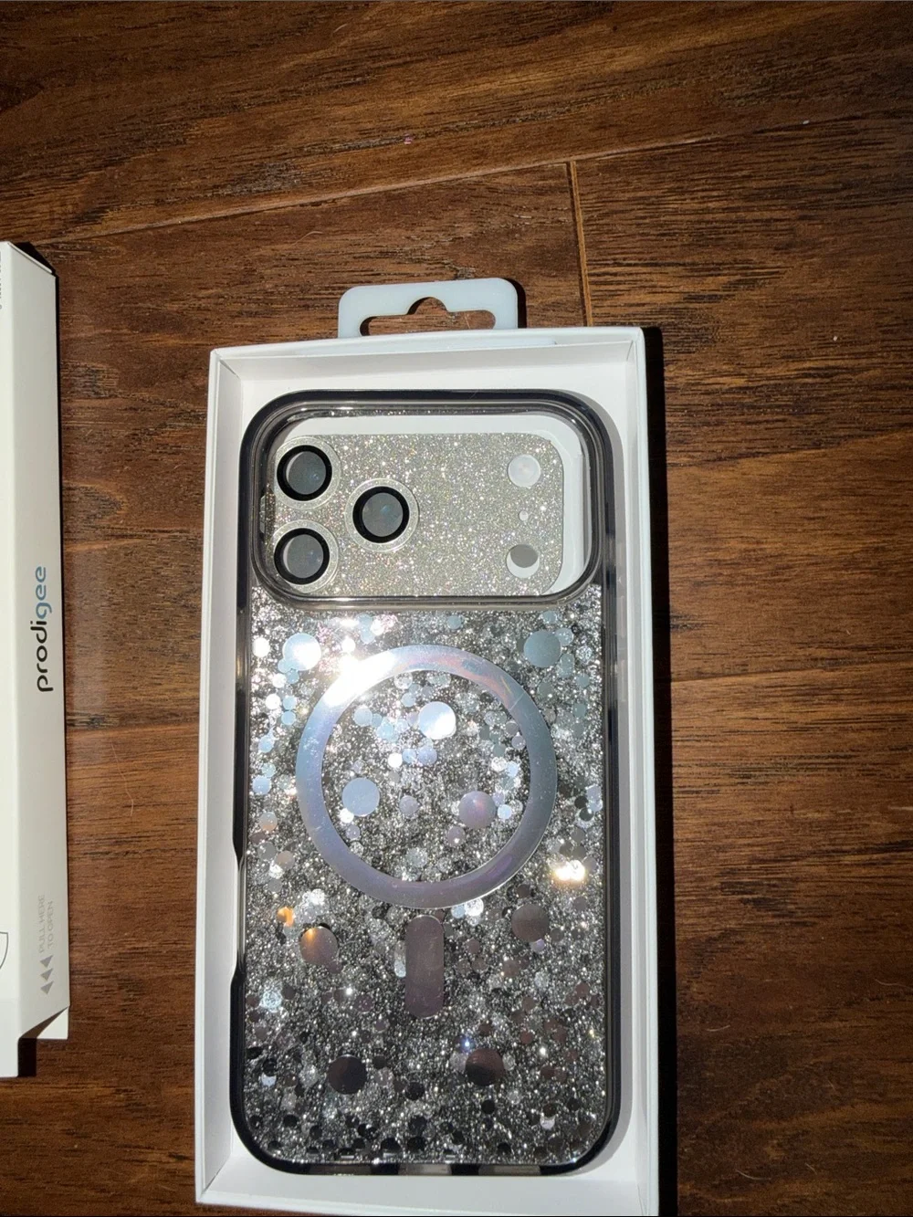 PopStar Glitter MagSafe Case for iPhone 17 Pro Max - Silver Sparkle